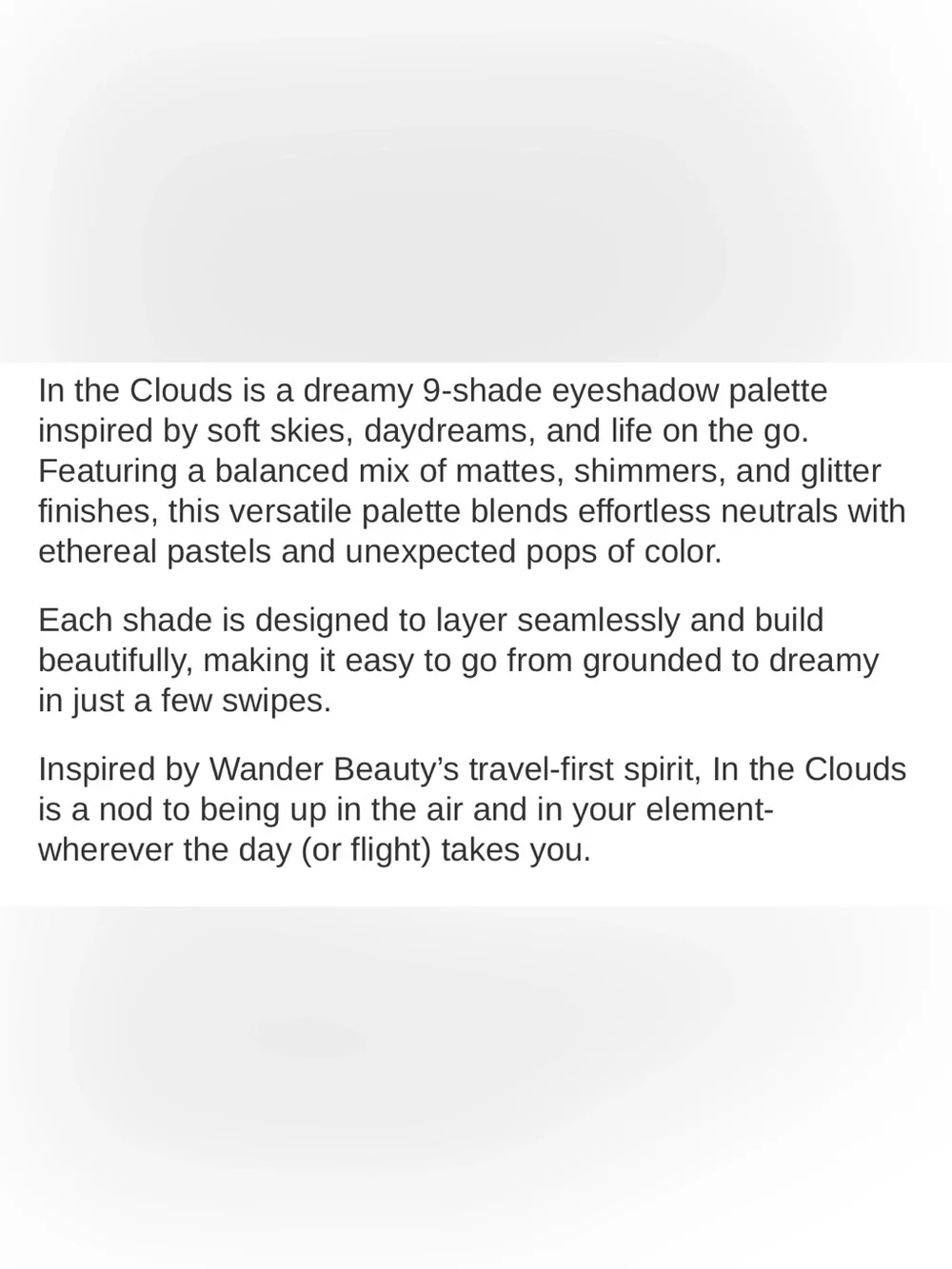 Wander Beauty In The Clouds Eyeshadow Palette